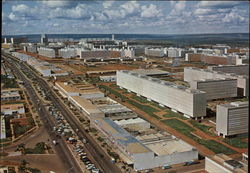 W - 3 Avenue with Apartment Blocks Brasilia, Brazil Postcard Postcard
