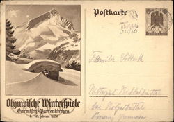 Olympilch Winterspiele, Garmilch - Partenkirchen February 16, 1936 Postcard