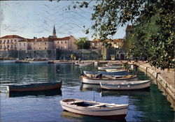 View of Town And Harbor Postcard