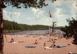 Leksand Orsandbaden, Sweden Postcard Postcard