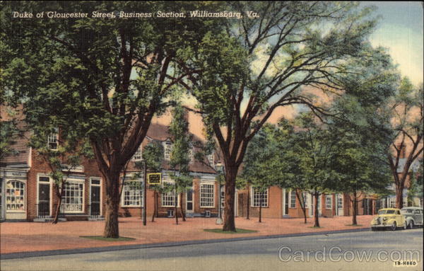 Duke of Gloucester Street, Business Section Williamsburg Virginia