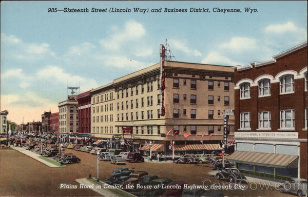Sixteenth Street (Lincoln Way) and Business District Cheyenne Wyoming
