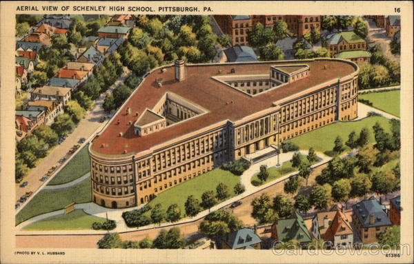 Aerial View of Schenley High School Pittsburgh Pennsylvania