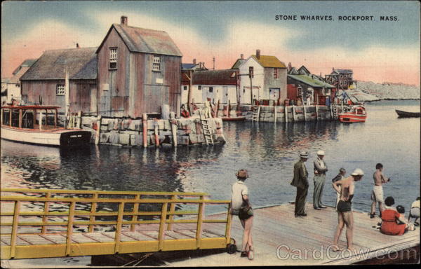 Stone Wharves Rockport Massachusetts