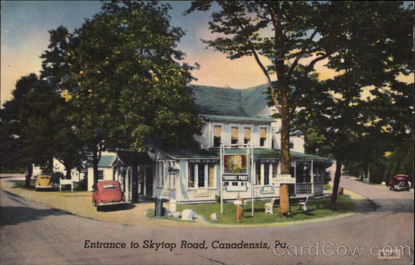 Entrance to Skytop Road Canadensis Pennsylvania