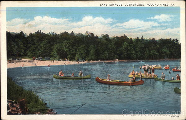 Lake Tamaque, Lutherland Pocono Pines Pennsylvania