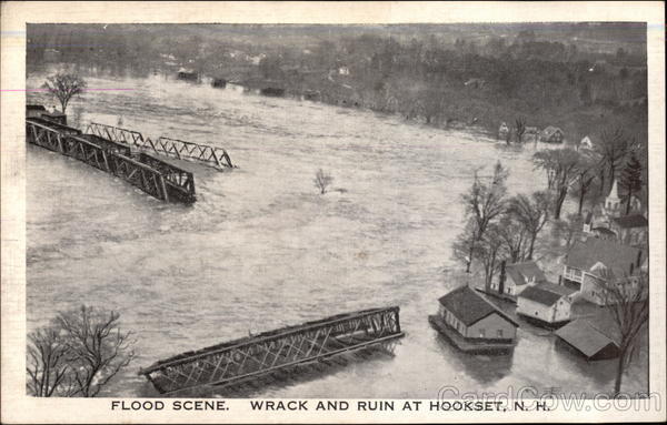 Flood Scene, Wrack and Ruin Hooksett New Hampshire