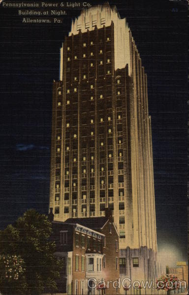 Pennsylvania Power & LIght Co. - Building at Night Allentown