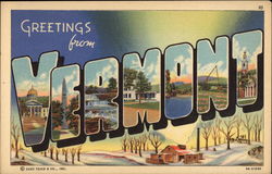 Greetings from Vermont Postcard Postcard