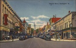 Church Street Burlington, VT Postcard Postcard