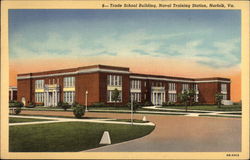 Trade School Building, Naval Training Station Postcard