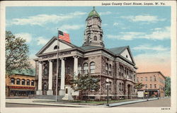 Logan County Court House Postcard