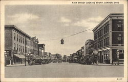 Main Street Looking South London, OH Postcard Postcard