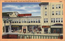 North End Hotel - Arch Over Broadwalk Ocean Grove, NJ Postcard Postcard