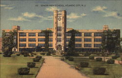 View of Senior High School Building Postcard