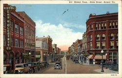 Bristol, TN - State Street - Bristol, VA Postcard
