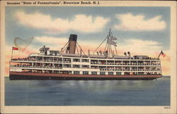 Steamer "State of Pennsylvania", Riverview Beach Pennsville, NJ Postcard Postcard