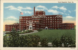 York Hospital Pennsylvania Postcard Postcard