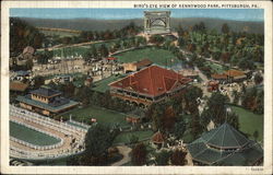 Bird's Eye View of Kennywood Park Pittsburgh, PA Postcard Postcard