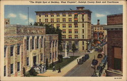 Raleigh County Bank and Courthouse Postcard