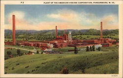 Plant of the American Viscose Corporation Parkersburg, WV Postcard Postcard
