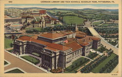 Carnegie Library and Tech Schools, Schenley Park Postcard