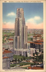 Cathedral of Learning from University of Pittsburgh Campus Pennsylvania Postcard Postcard