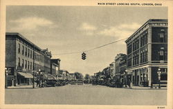 Main Street Looking South London, OH Postcard Postcard