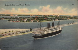 Going to Sea from Miami Postcard