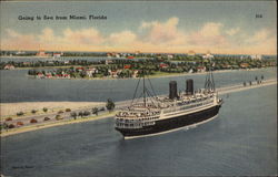 Going to Sea from Miami Florida Postcard Postcard