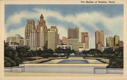 Downtown Skyline Postcard