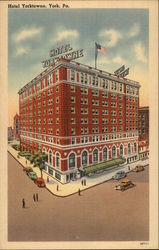 Hotel Yorktowne Pennsylvania Postcard Postcard