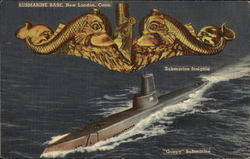 Submarine Base New London, CT Postcard Postcard