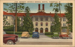 Entrance - Archbold Memorial Hospital Postcard