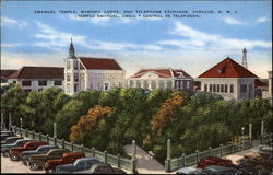 Emanuel temple, Masonic Lodge, and Telephone Exchange Curacao, Netherland West Indies Caribbean Islands Postcard Postcard