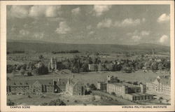 Campus Scene, Virginia Polytechnic Insttitue Postcard