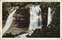 View of Miner's Falls Munising, MI Postcard Postcard