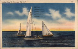 Sailing Along the Mississippi Gulf Coast Postcard Postcard
