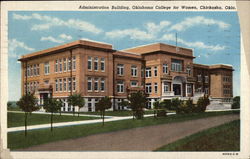 Administration Building, Oklahoma College for Women Chickasha, OK Postcard Postcard