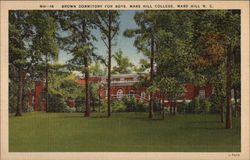 Brown Dormitory for Boys, Mars Hill College North Carolina Postcard Postcard