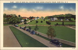 View of Mars Hill College from Across Athletic Fields Postcard