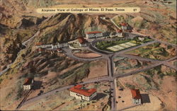 Airplane View of College of Mines Postcard