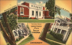 Greetings From West Virginia University Morgantown, WV Postcard Postcard