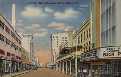 Main Shopping District Postcard