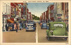 State Street Bristol, VA Postcard Postcard