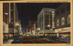 Broadway South from Sixth Street Postcard