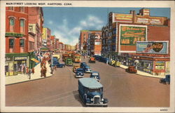 Main Street, Looking West Postcard