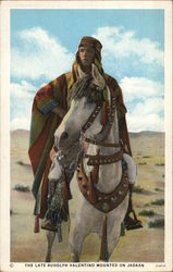 The Late Rudolph Valentine Mounted on Jadaan Postcard