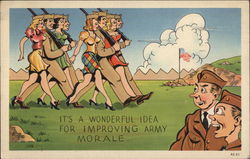It's a Wonderful Idea for Improving Army Morale Postcard
