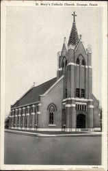 St. Mary's Catholic Church Orange, TX Postcard Postcard